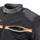 Мъжко мото яке W-TEC 2Stripe - черно-бежово-оранжев